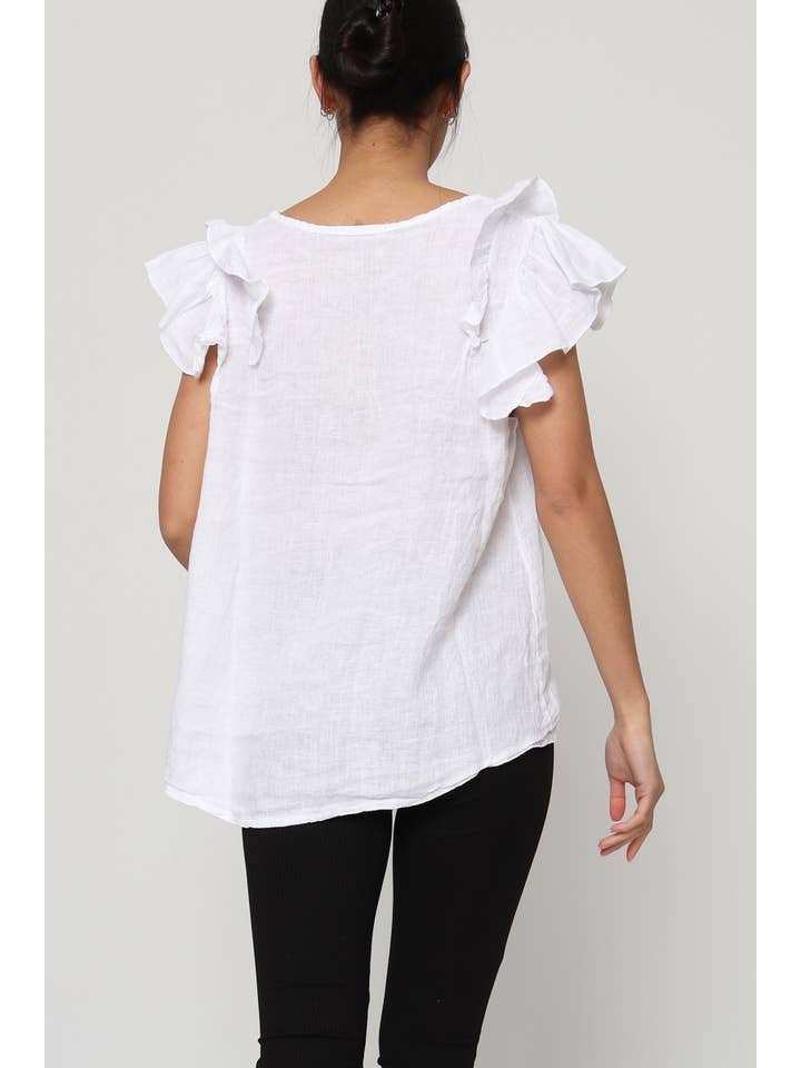 LÉA & LUC - Wholesale Blouse - Women's - 100% Linen Blouse REF. 120194