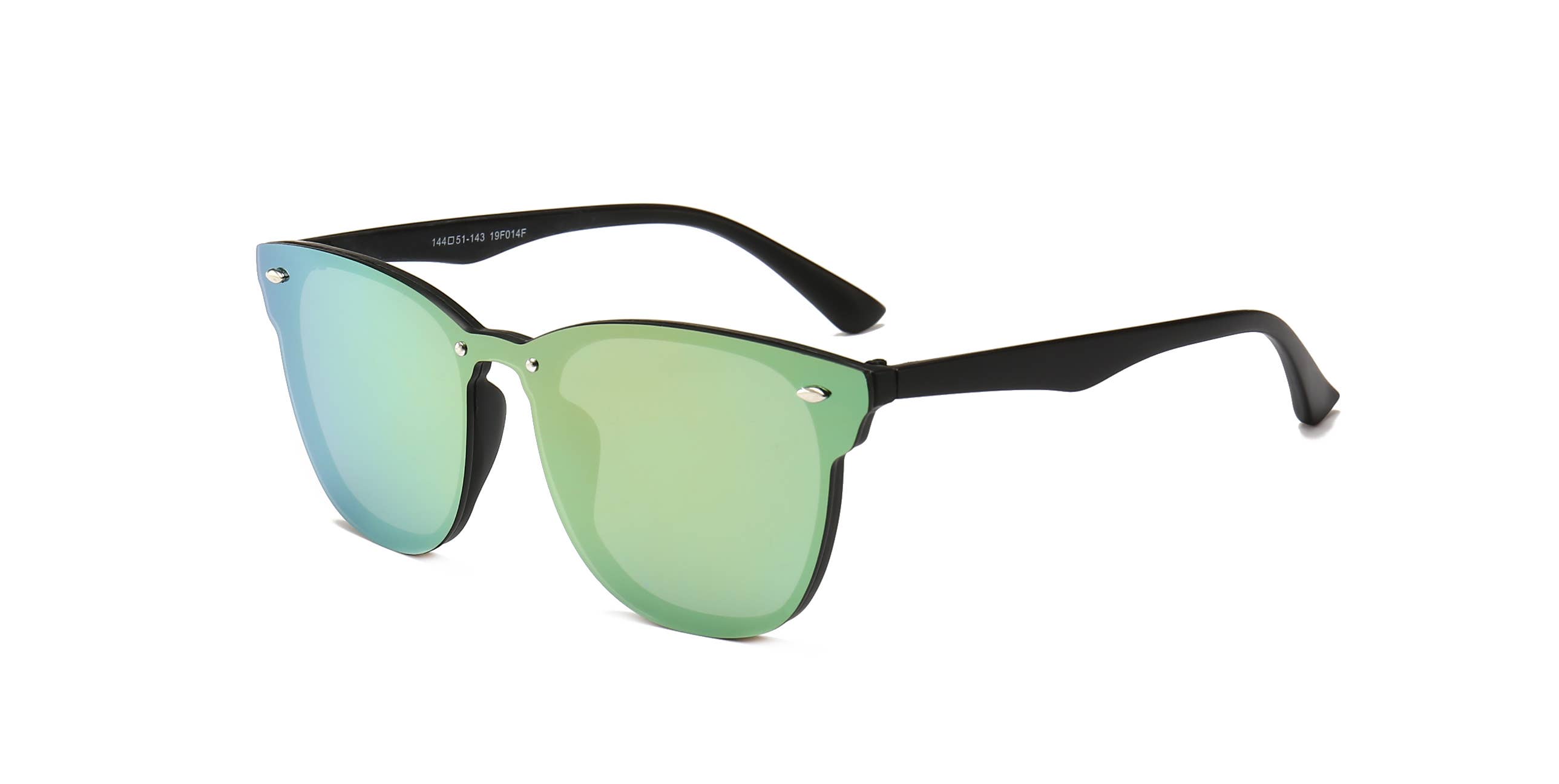 Trio Trading - Wholesale Sunglasses - Unisex - Unisex One Piece Mirrored Lens Sunglasses Assorted 12 Pack4