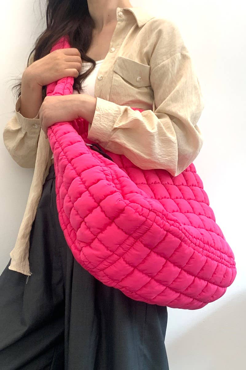 42POPS - Wholesale Tote Bag - Women's - `.Oversized Quilted Carryall Crossbody Bag5