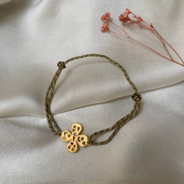 Sophie Deschamps Bijoux - Wholesale Charm/Dangle Bracelet - GANESH clover bracelet (BETH7)