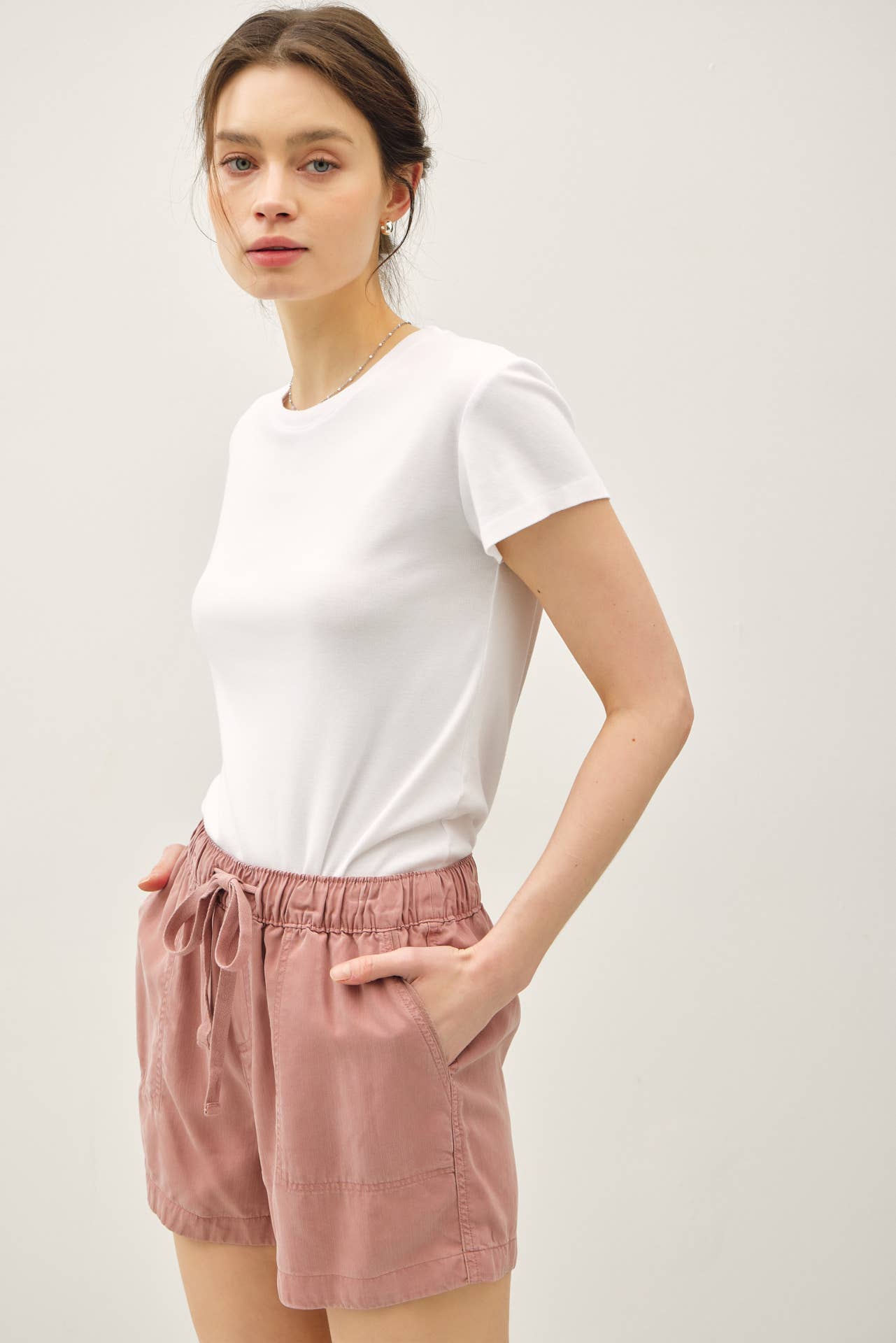 Be Cool - Wholesale Shorts - Women's - NEW COLOR-HIGH RISE PULL ON TENCEL SHORT 15