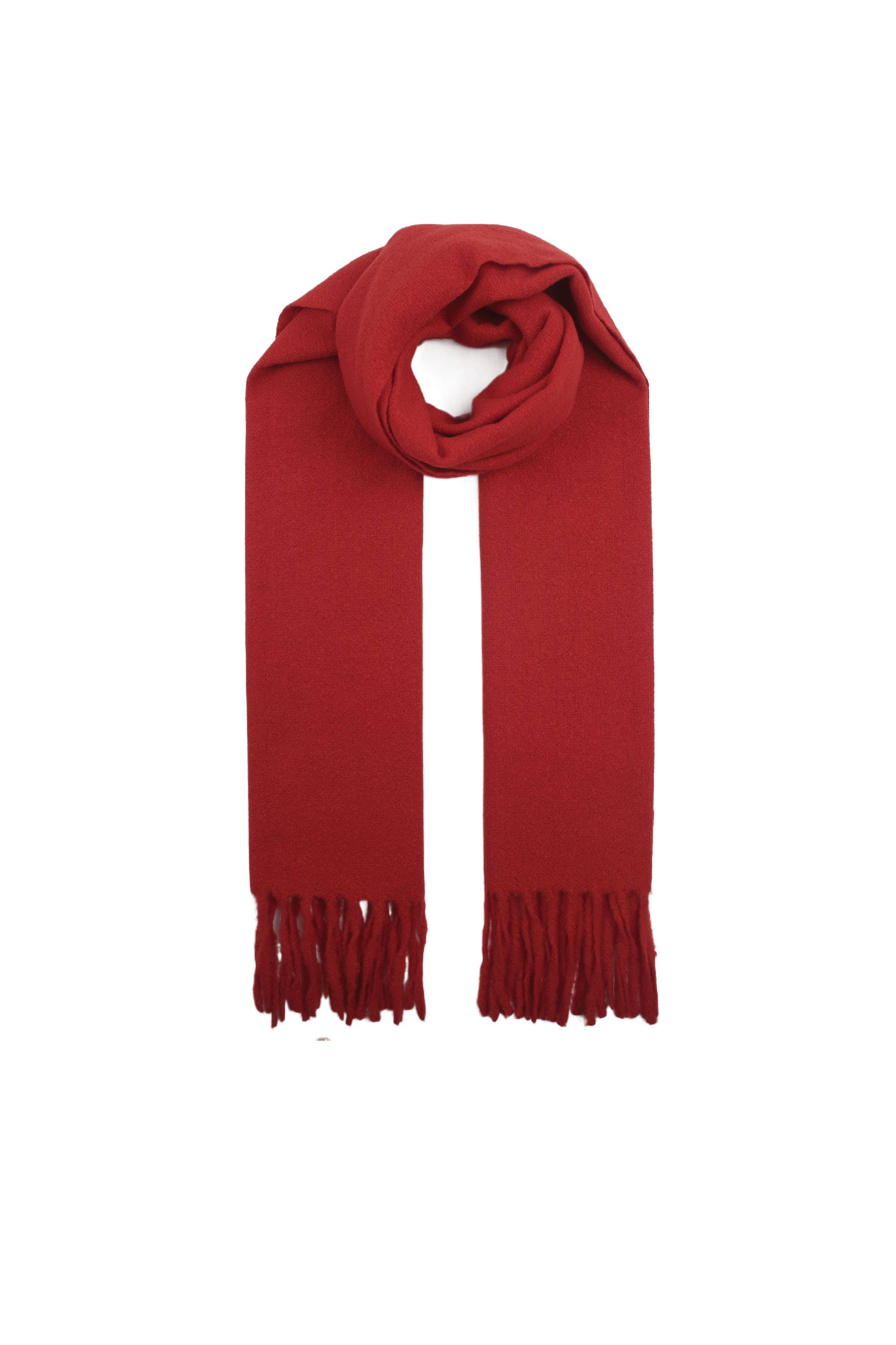 PHANIE MODE - Wholesale Scarf - Women's - E-09355 Women's plain scarf with fringes – Soft & elegant11