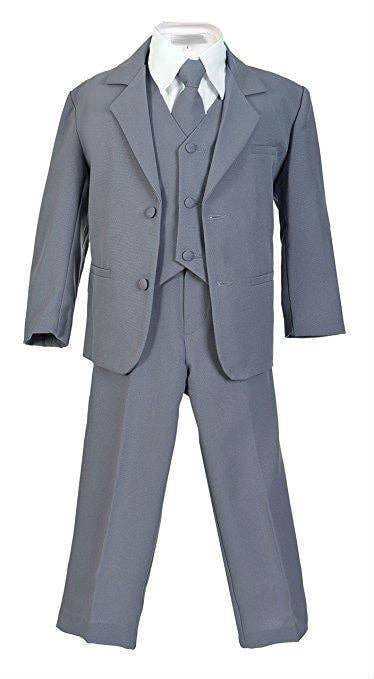 b-one inc - Vente Costume – enfant - Ensemble de 5 pièces pour garçons avec chemise et gilet 100% polyester taille 8-20 RFL-0134
