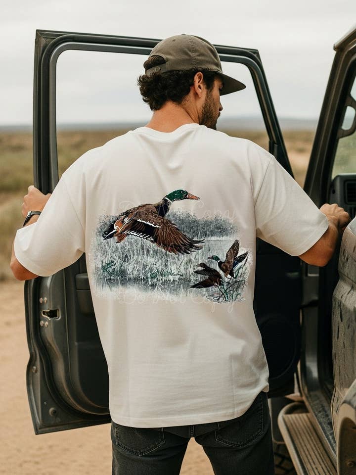 Vintage Duck Painting tee for wholesale by Downtown Darling Wholesale