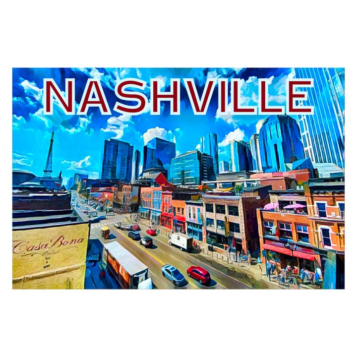 Nashville Broadway Magnet for wholesale by PNW Departure