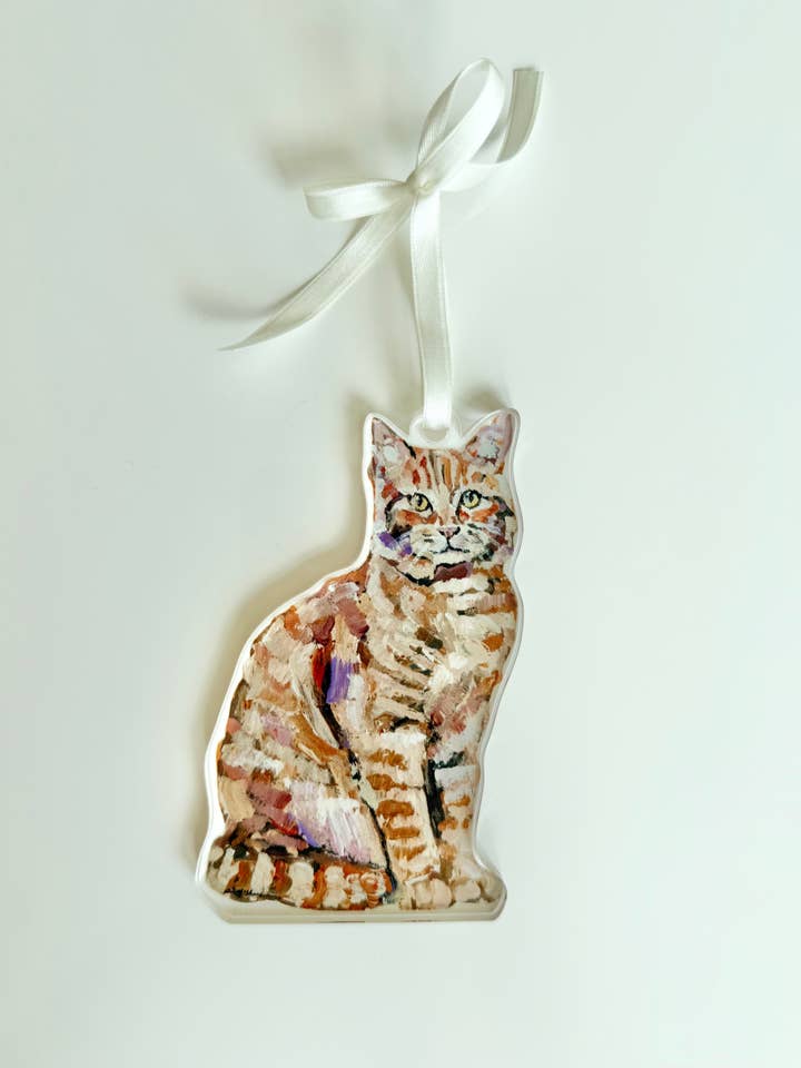 "Ginger Cat" ornament for wholesale by Chelsea McShane Art