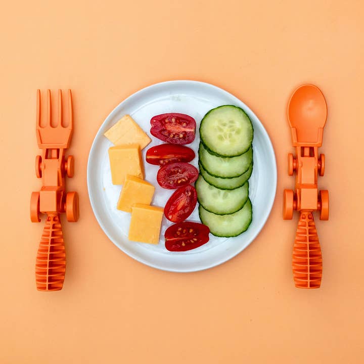 Constructive Eating - Wholesale Flatware Set - Kids & Baby - Set of 2 Tractor Utensils11