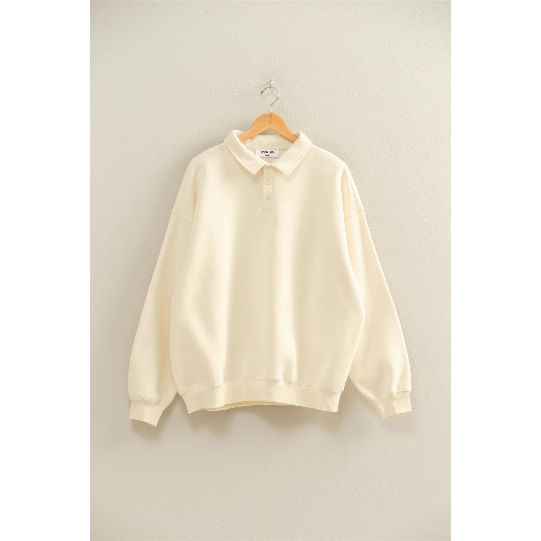 HYFVE - Wholesale Sweatshirt - Women's - Oversized Polo Collared Pullover1