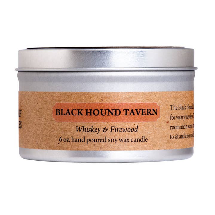 Black Hound Tavern 6oz Candle for wholesale by Cantrip Candles