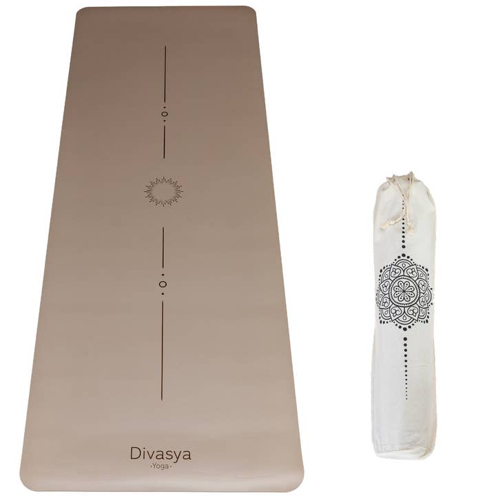 Yoga mat made of natural rubber & Japanese eco-PU |+ accessories for wholesale by Divasya