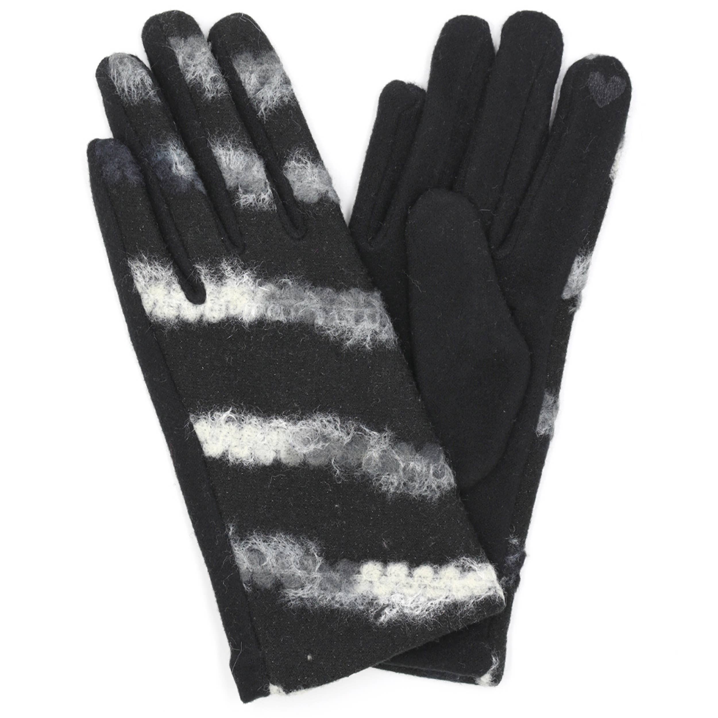 Hana - Vente Gants – femme - Gants d'hiver à motif de fil multicolore avec fonction tactile intelligente1