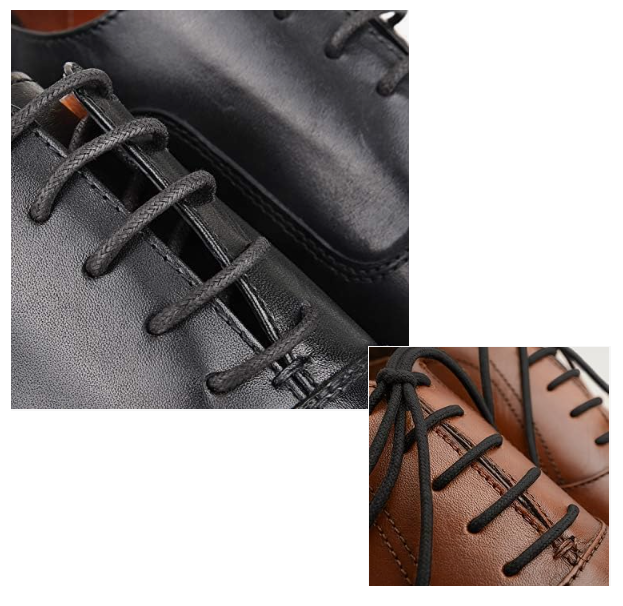 Innovarix - Wholesale Shoelaces - Unisex - KIWI Waxed Black Round Shoe Laces 2 Pairs - 27''4