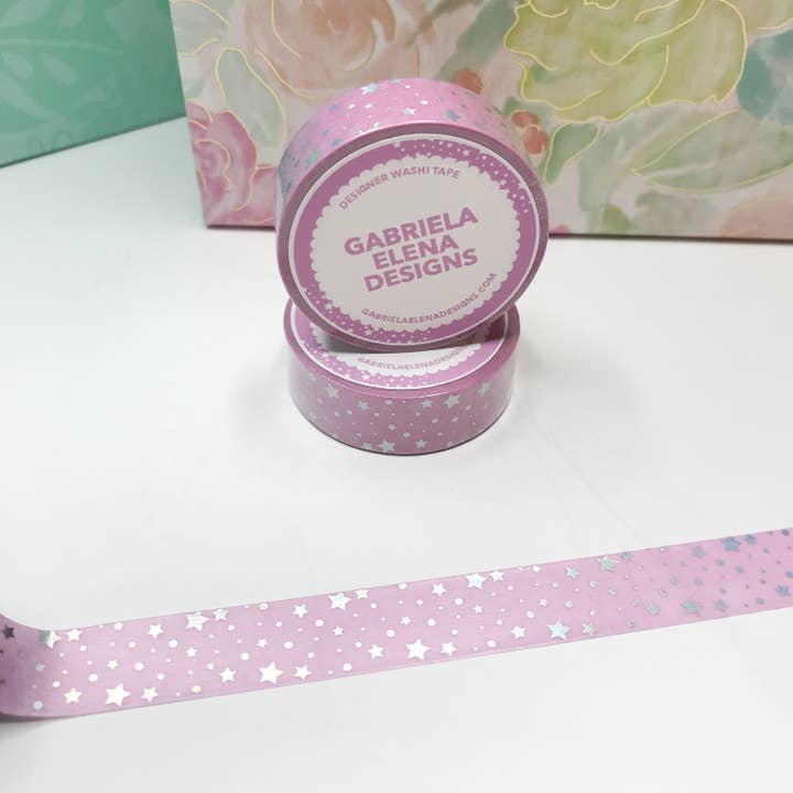 Rolo Washi//Exclusivo da loja//Doces + Folha Holográfica//15 mm por atacado de gabrielaelenadesigns
