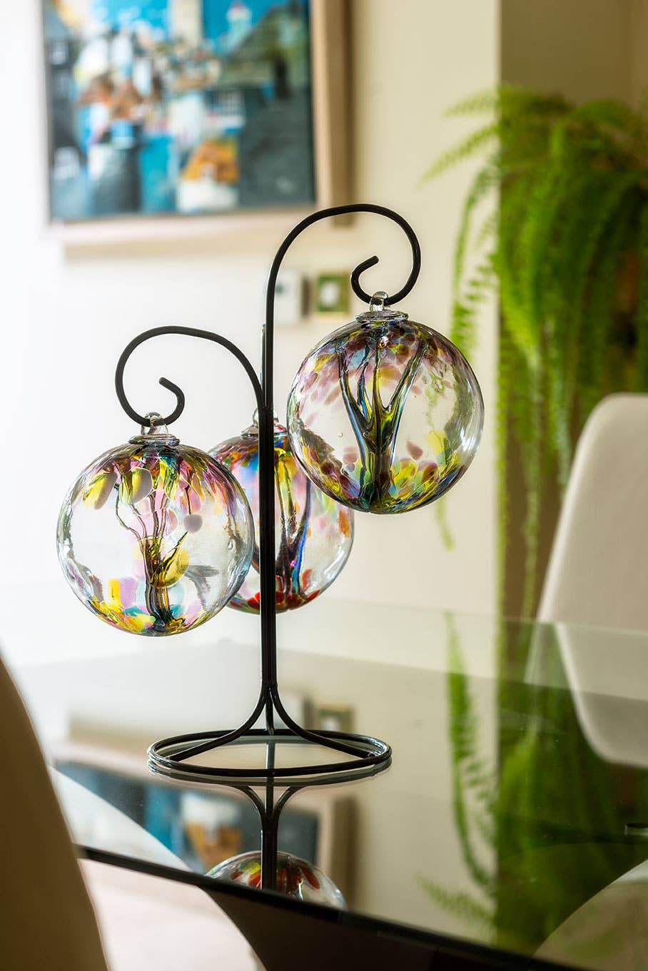 Sienna Glass – wholesale Ornament – 10cm Spirit Ball - Multicoloured Pink4