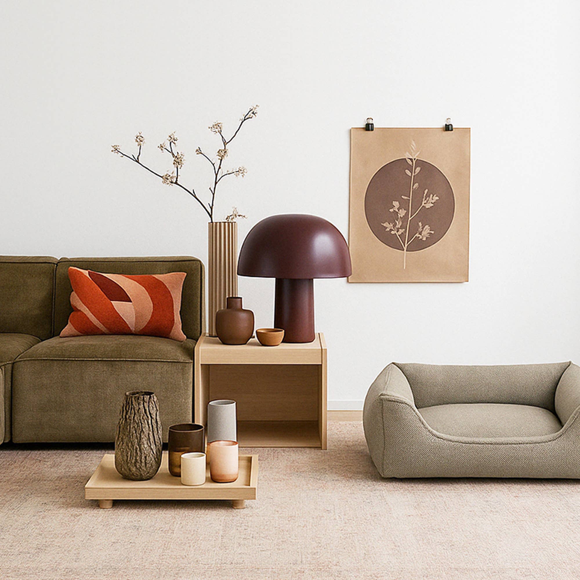 BAGANE - Wholesale Pet Bed - Cat/Dog - Vendôme - Luxury dog basket in soft ivory fabric2