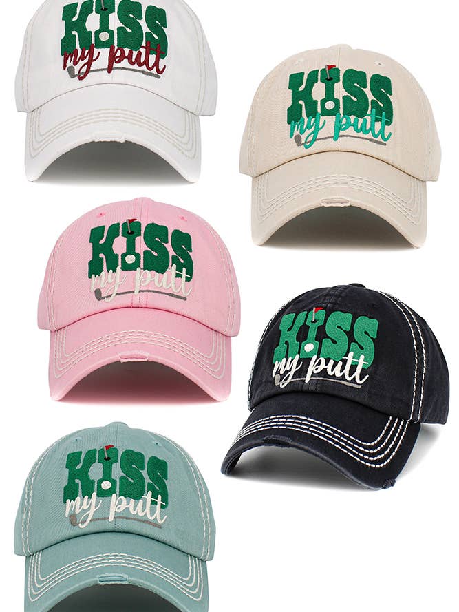 KISS MY PUTT Vintage Baseball Cap for wholesale by Hana
