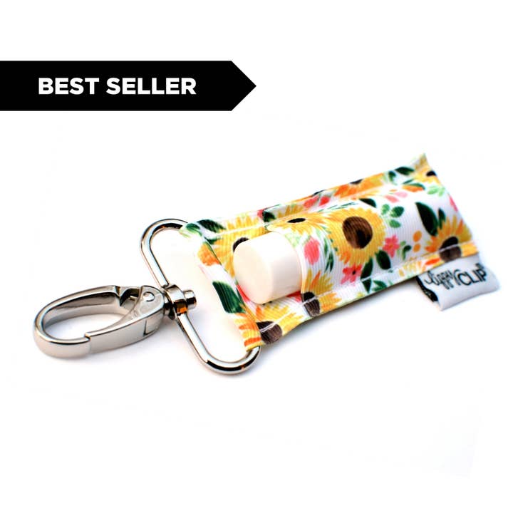 LippyClip Lip Balm Holder - Wholesale Lip Balm Case/Holder - Sunflowers LippyClip® Lip Balm Holder for Chapstick
