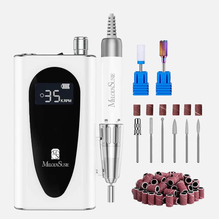 Green MelodySusie Professional Rechargeable Nail Drill,35000RPM for wholesale on Faire8