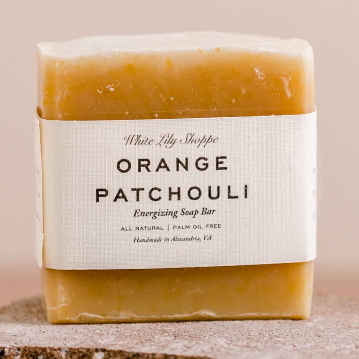 White Lily Shoppe - Wholesale Bar Soap - Organic Natural Soap Bar, Orange + Patchouli Handmade Soap0