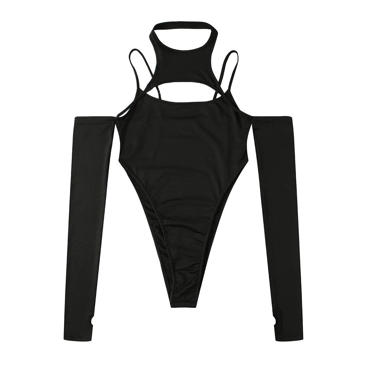 Sweetkama - Wholesale Bodysuit - Women's - Ladies Sexy Halter Off Shoulder Bodysuit F1079211