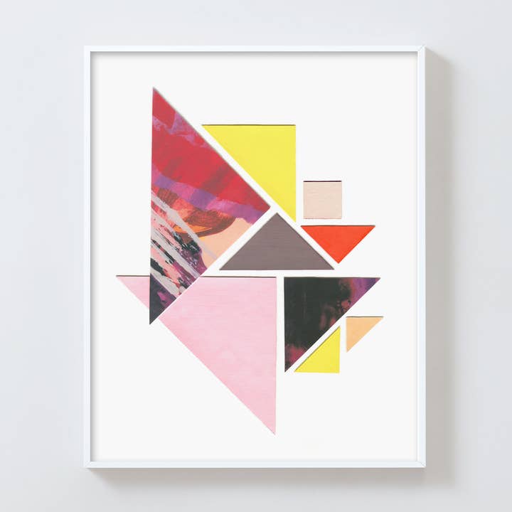 Prisma nº 4 - Impressão de Colagem Abstrata por atacado de Dana McClure Studio