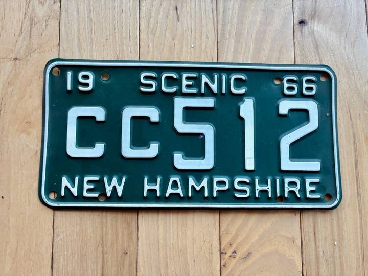 1966 New Hampshire nummerplade for engroshandel hos RusticPlates