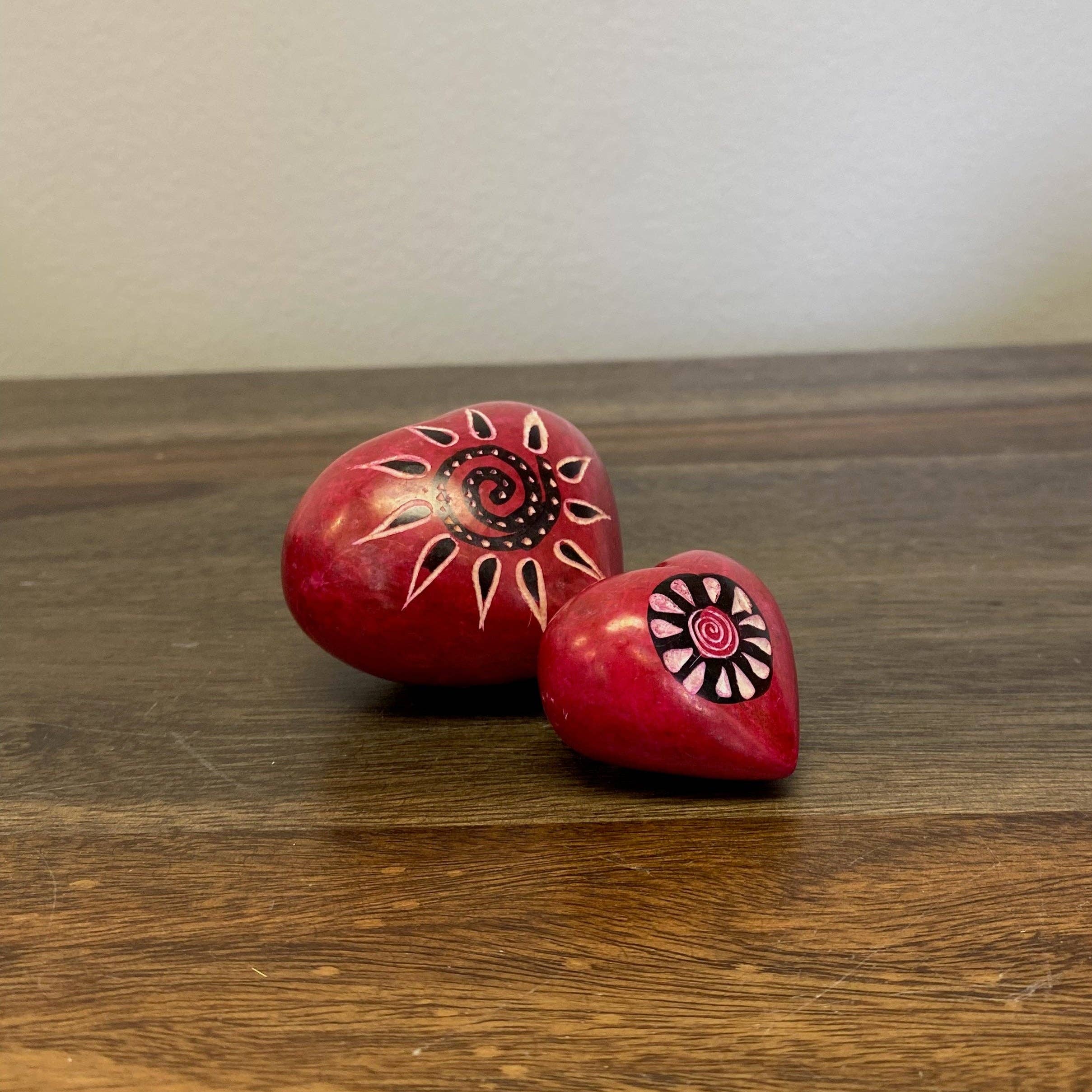 Gitzell FairTrade - Wholesale Decorative Figurine - Soapstone Medium Hearts-Set of 61