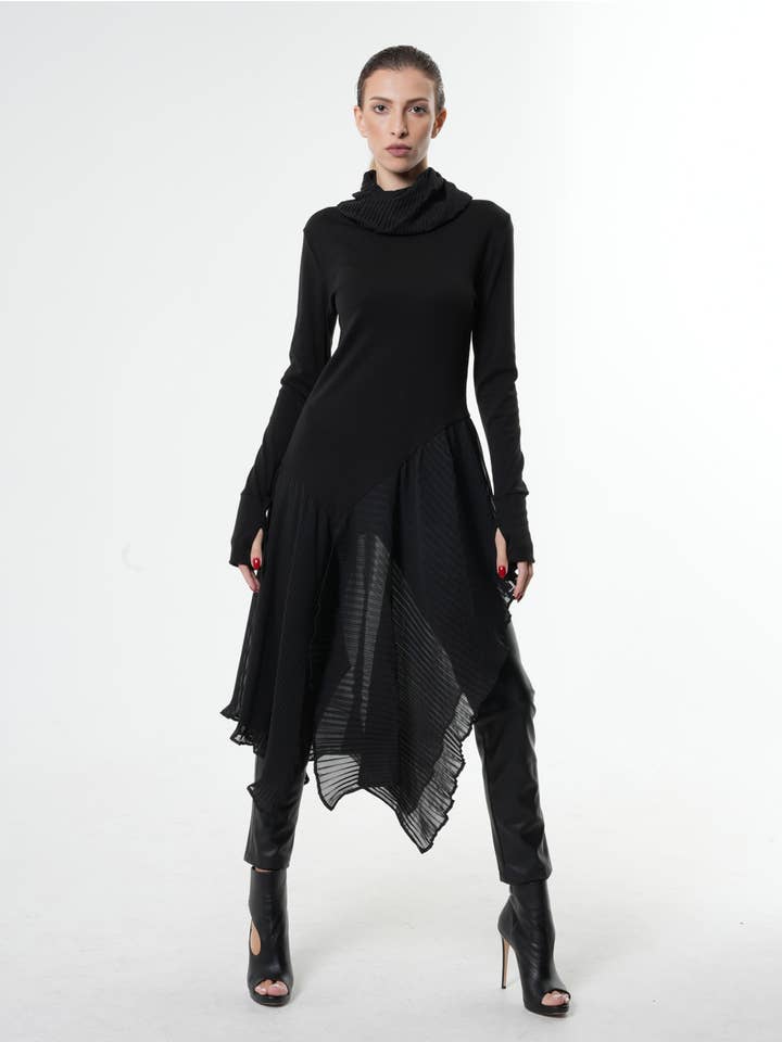 Metamorphoza – wholesale Tunika - Dam – Turtle Neck Chiffong Tunika