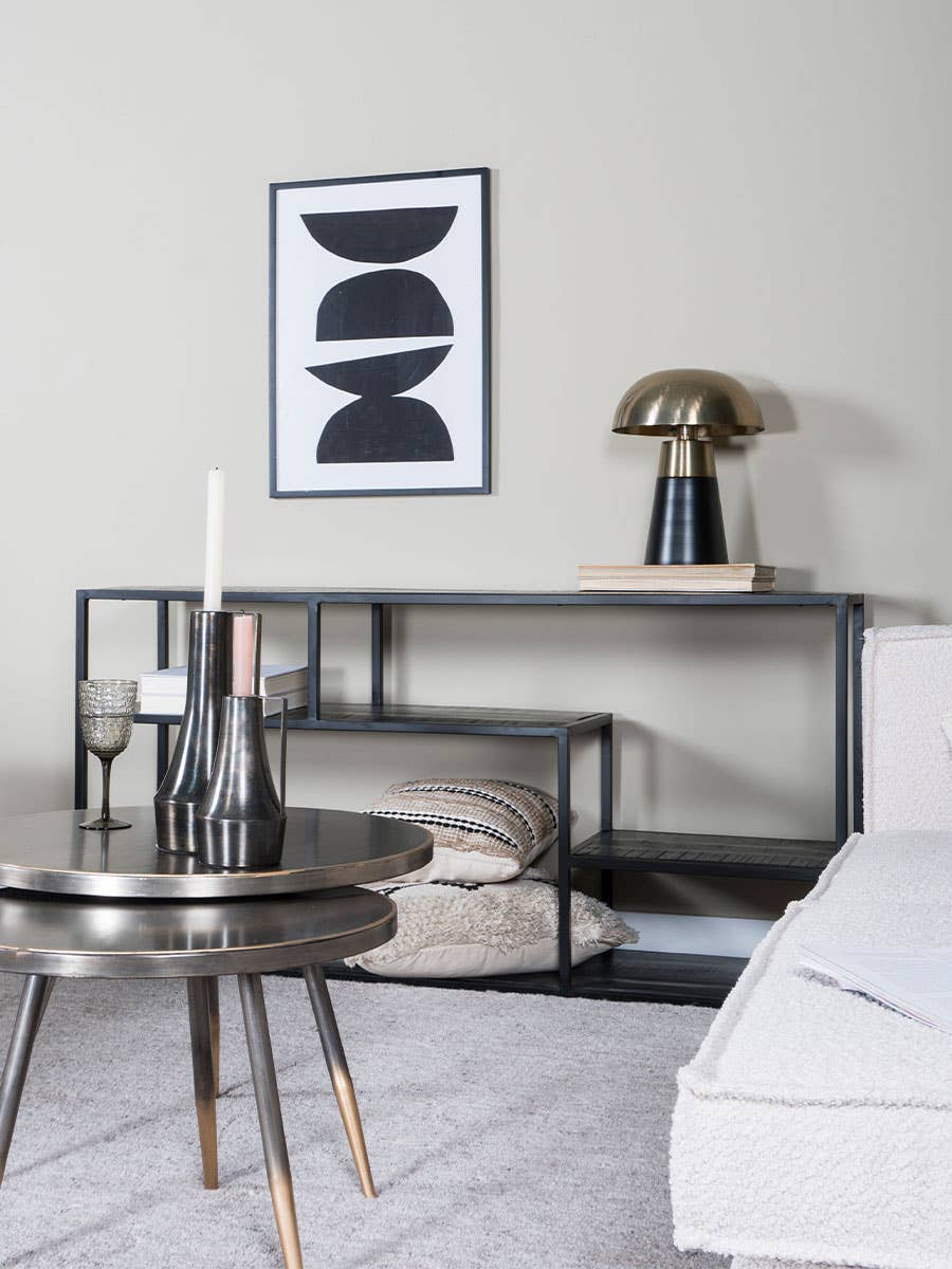 Home67 - Wholesale Console Table - Huub Black Mango Wood sideboard 125 cm3