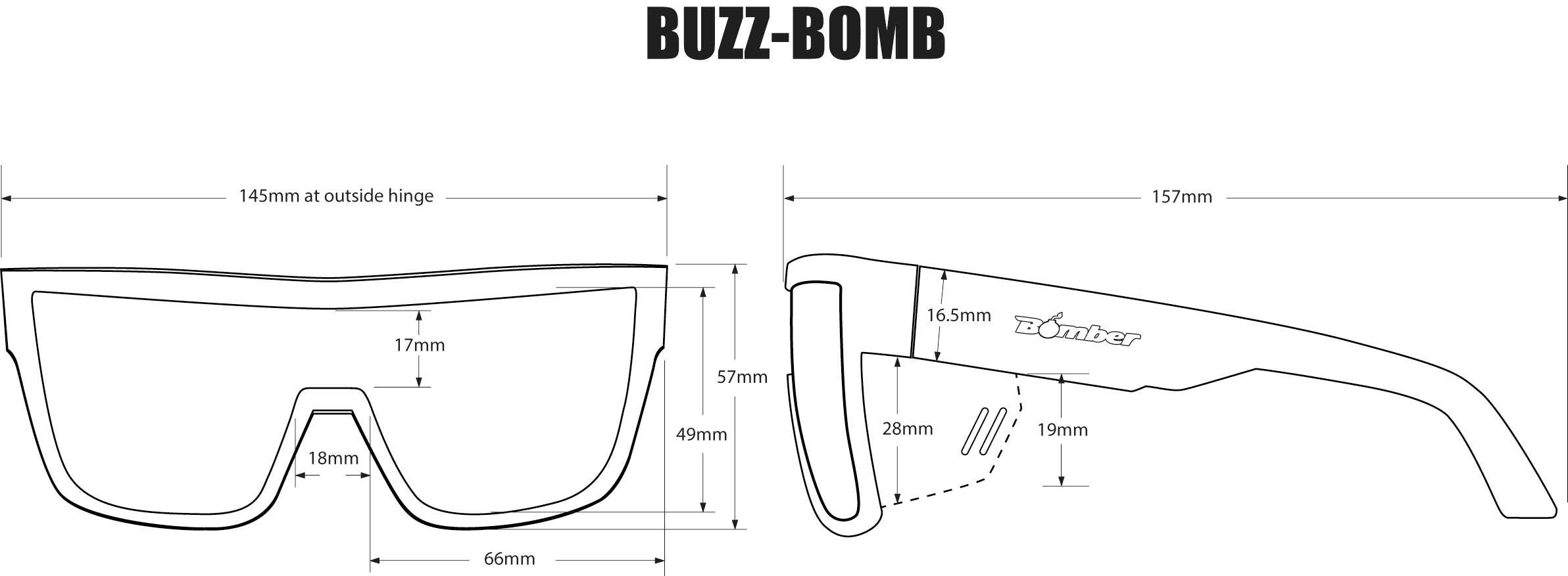REMOVED BRAND - Wholesale Sunglasses - Unisex - BUZZ Bomb Safety - Silver Mirror Crystal9