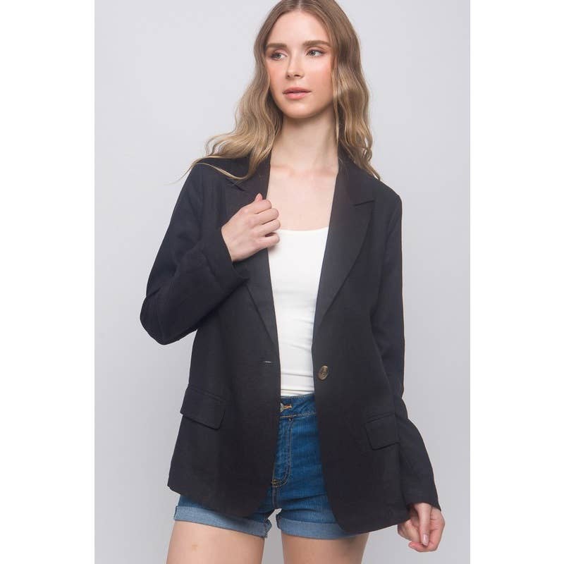 Paperdoll - Wholesale Blazer - Women's - Linen Classic Look Fine Blazer6