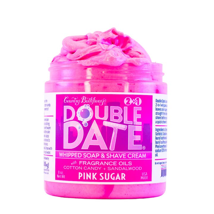 Double Date Whipped Soap - Pink Sugar for wholesale by Country Bathhouse