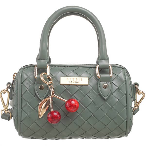 Bessie London - Wholesale Crossbody Bag - Women's - MINI WEAVE BARREL CROSSBODY BAG8