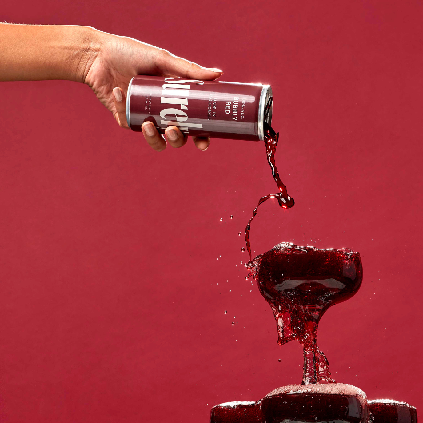 Surely Wine - Wholesale Non-Alcoholic Spirits/Wine/Beer - Non-Alcoholic Bubbly Red Can 4-Pack2