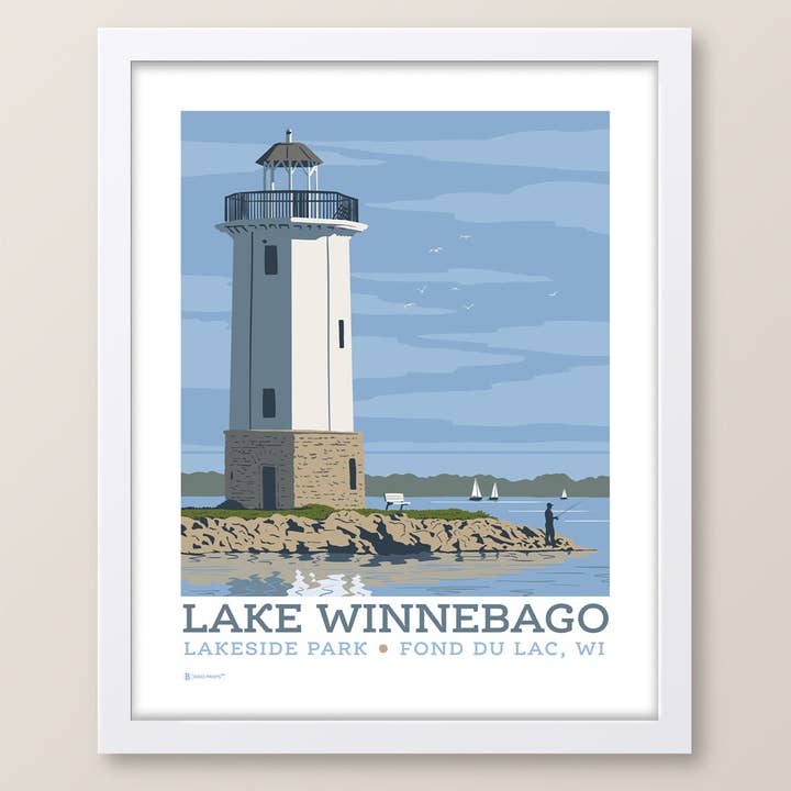 Lake Winnebago Lakeside Park Print for wholesale by Bozz Prints