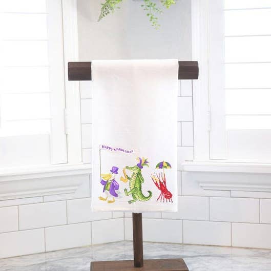 Glad Mardi Gras Mjölhandduk - Värdinnagåva - Inflyttningspresent - Preppy för wholesale av Moman Sales, Inc.