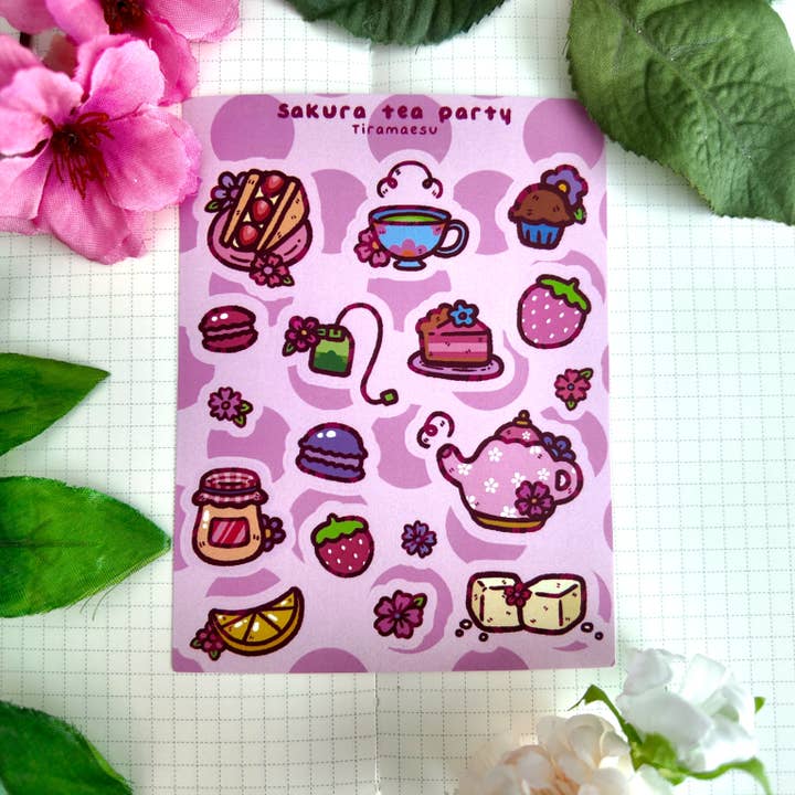 Tiramaesu - Wholesale Sticker - Sakura Tea Party Deco Sticker Sheet2