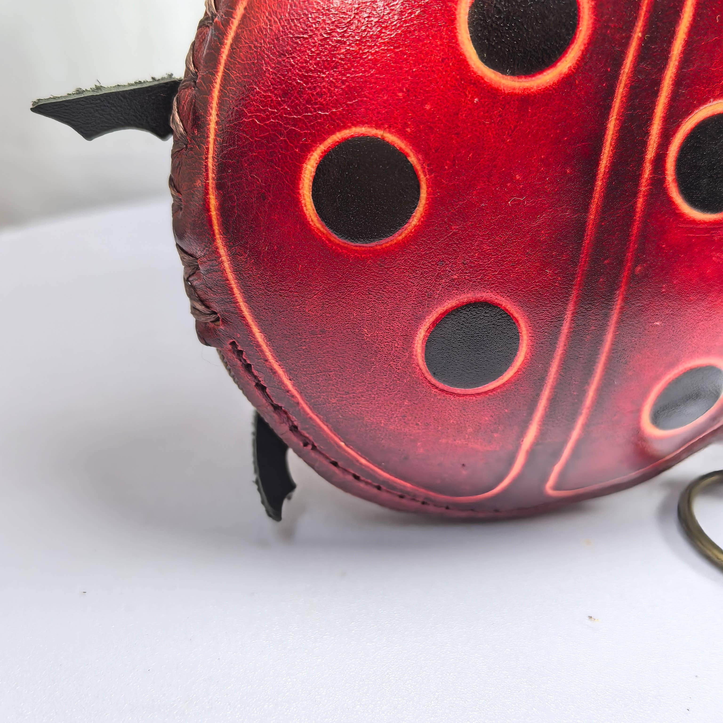 Sunflower Handmade leather inc – wholesale Coin purse – Women’s – Ladybug Wristlet Leather Coin Purse Wallet1