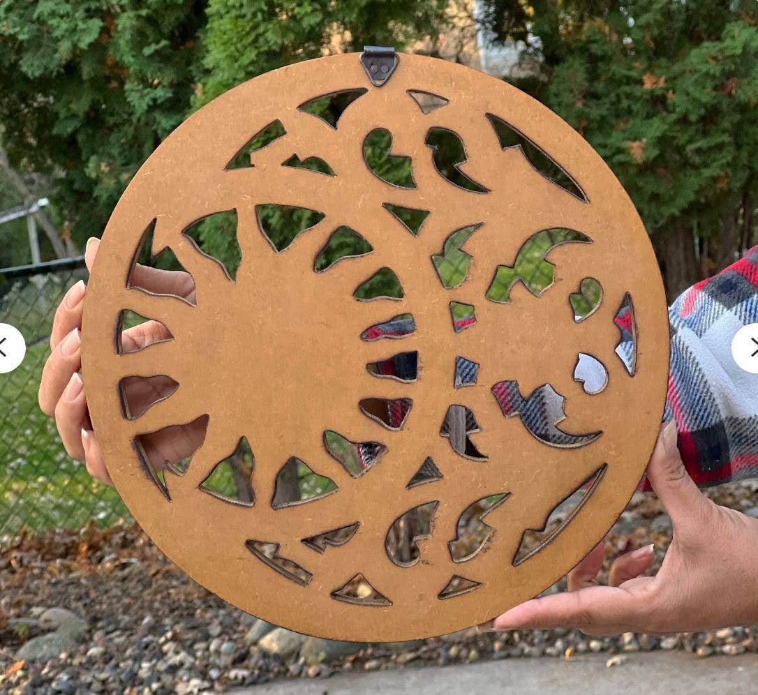 Lungta Imports - Wholesale Wall Accent - Handcrafted Wooden Celestial Sun Moon Wall Décor Hanging4