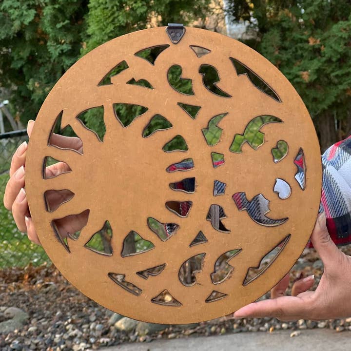 Lungta Imports - Wholesale Wall Accent - Handcrafted Wooden Celestial Sun Moon Wall Décor Hanging4