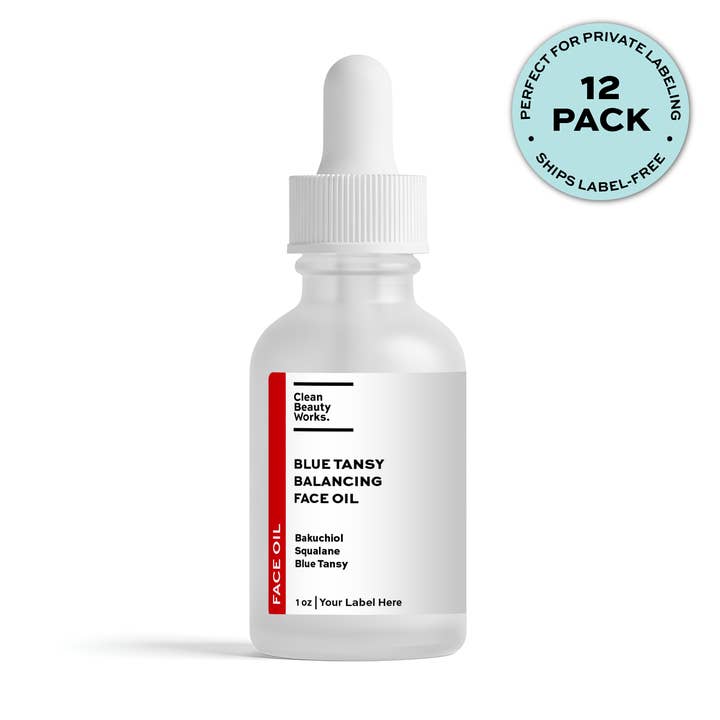 Blue Tansy Balancing Face Oil, Squalane & Bakuchiol for wholesale by Clean Beauty Works.