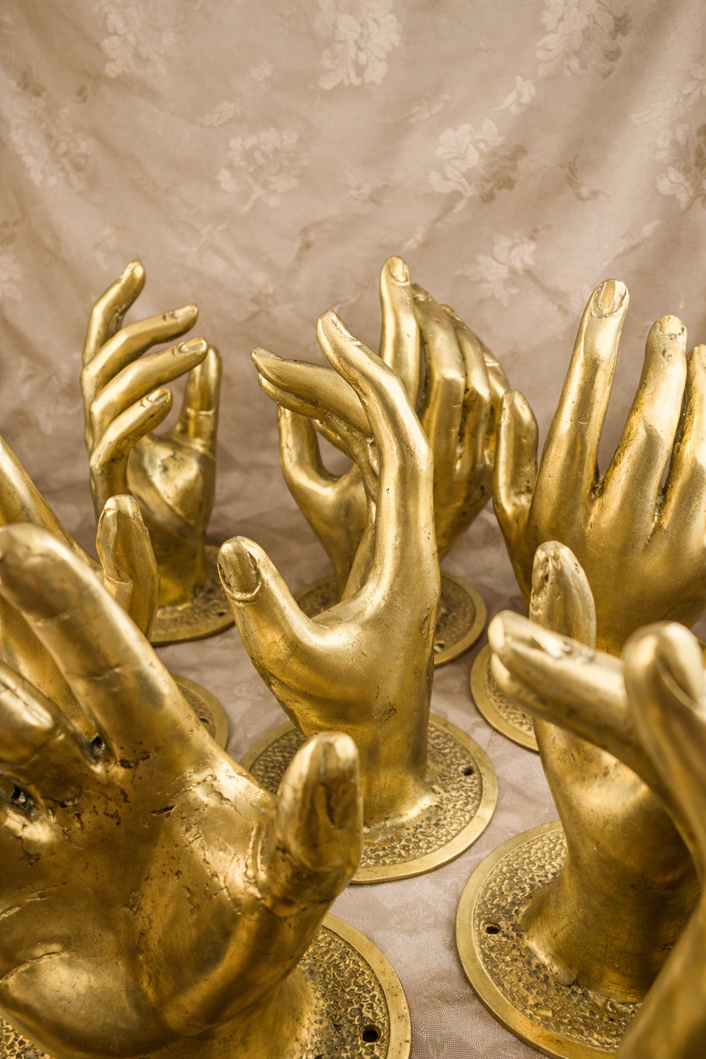 Ubud Glass - Vente Poignée/bouton - Poignée de porte poignée de main en laiton massif – Poignée murale steampunk (gauche/droite)2