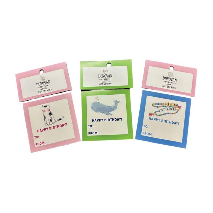 AUTOCOLANTES DE PRESENTE PARA CRIANÇAS por atacado de Donovan Designs