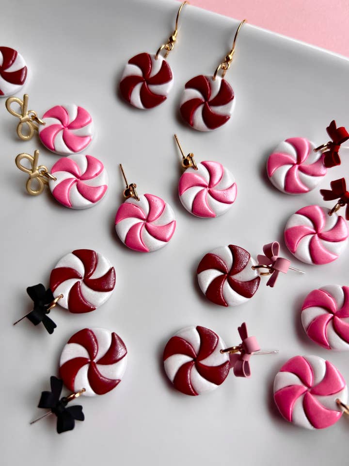 The Peppermint | Peppermint Clay Earrings for wholesale by Cascade Designs