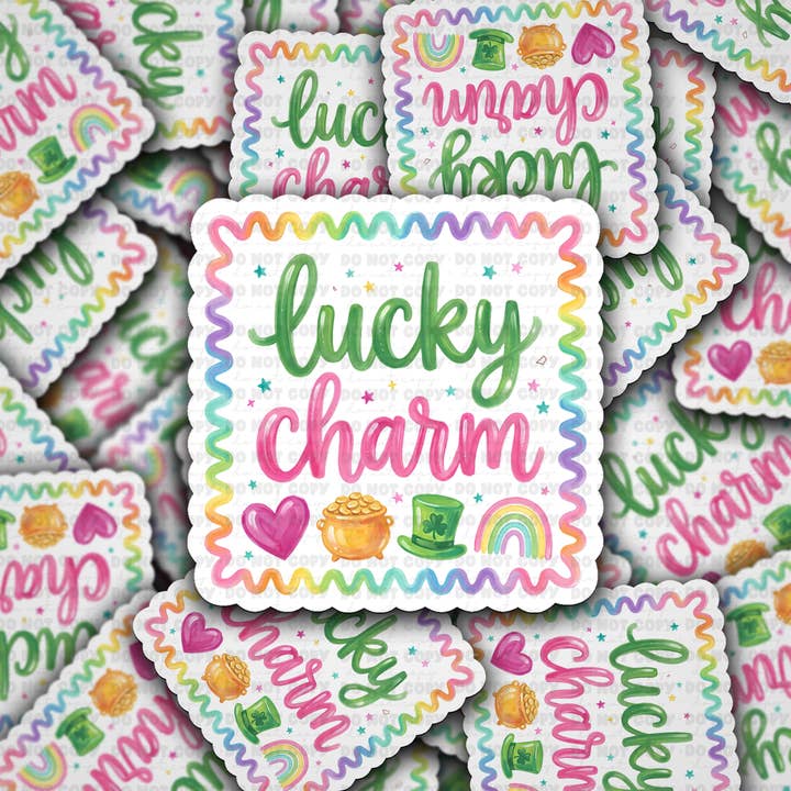 DS - 2616 Lucky St Patrick's Charm Die Cut sticker for wholesale by It's Transfer Time