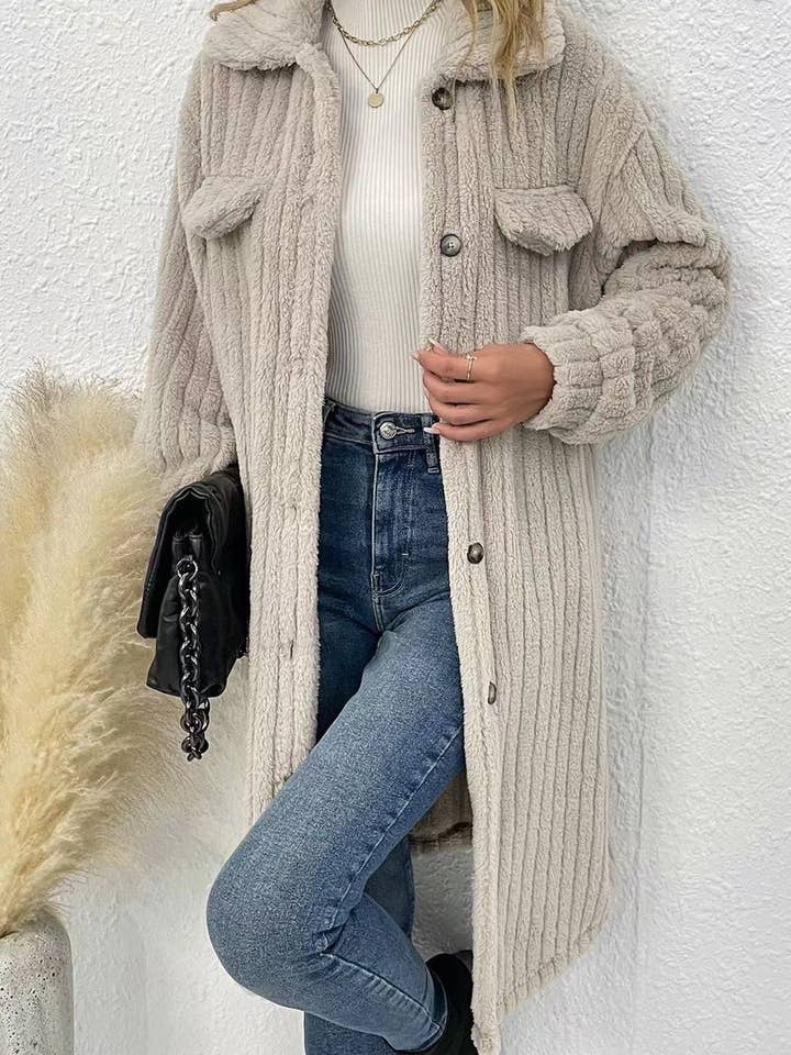 Miss Sparkling - Wholesale Fur/Faux Fur Coat - Women's - Long sherpa coat