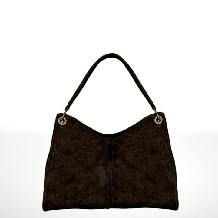 ITALIAN'S LEATHER - Wholesale Shoulder Bag - Women's - Riccio Suede Leather Bag 22021429