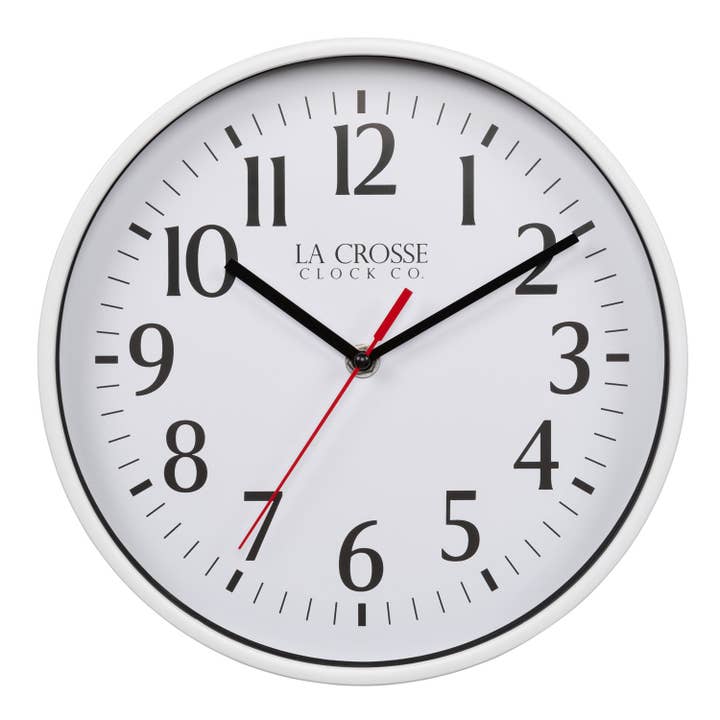 La Crosse Technology, Ltd. - Wholesale Wall Clock - 10-inch Basics Analog Wall Clock – White