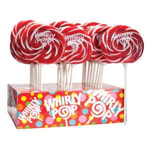 L&F Universal Goods - Vendita all'ingrosso Lecca lecca - Whirly Pop Ciliegia Rossa & Bianca 24/1,5OZ0