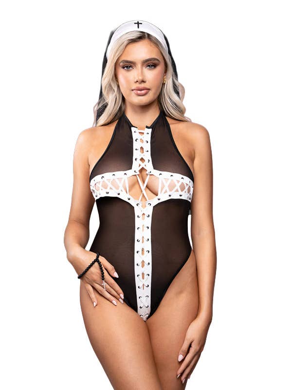 Bekend For Mig 3-delt Nonnekostumesæt Queen for engroshandel hos Fantasy Lingerie